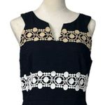 Katherine Kelly Sheath Dress Sleeveless Crochet Black Tan White Women’s Size 8 Photo 4