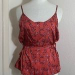 ABS Allen Schwartz NWT earth red floral print adjustable strap sinch waist S Photo 0