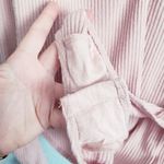 Free People Cozy Up With Me Pink Ribbed Long Sleeve Bodysuit Photo 5