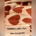 Anthropologie Heart Print Scarf in Red and Cream Photo 3