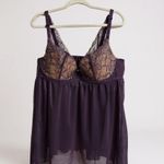 Adore Me Babydoll Lingerie Top Plus Size 42DD Purple Lace Sexy Sleepwear Photo 0