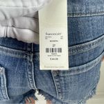 Eunina Francesca's Mid Rise 3” Fray Hem Denim Jeans Shorts Medium Wash Size 27 Photo 6