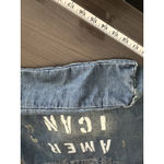 American Eagle Outfitters Distressed Denim Jean Purse Shoulder Bag Tote Shopper Size L Photo 6