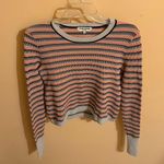 Opening Ceremony coral, black, & cream striped sweater Photo 0
