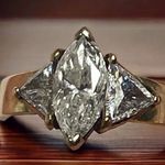 2+ CT Marquise Cut Diamond Engagement Ring ✶ Trillions 14K Gold ✶ Mayors Size 6 Photo 14