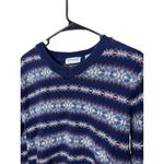 Vintage NUGGETS Women's Fair Isle V Neck Sweater Navy Blue Multi Color Size S Photo 1