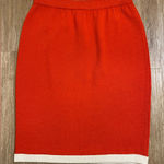 St. John  Vibrant Orange Pencil Skirt Photo 0