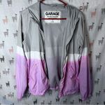 Garage  size Large (juniors) Gray, pink, and white windbreaker Photo 1