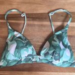 Midori  Green & White Eden Tropical Print Bikini Top Photo 0