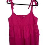 ZARA  Pink Poplin Bows and Frills Tank Top - Size L Photo 4