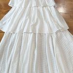 RHODE white Leela Tiered Long Chanderi DRESS MIDI SIZE small Photo 3