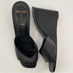 Black Suede Studio leather slip on wedge sandals women size 41/ 10US Photo 5