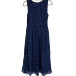 Rebecca Taylor Sleeveless Mirage Silk Blend Midi Dress Smocked Bodice Silk Photo 9