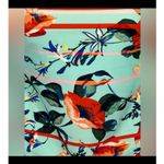 Zelos  Tropical Floral Racerback Workout Tank Green Orange Size Medium Photo 4