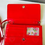 Betsey Johnson  Vibrant Red Heart Crossbody Clutch with Bow Photo 3