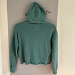 Chaser French Terry Cropped Linen-Blend Hoodie Photo 8