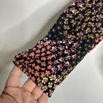 Loft outlet floral blouse long sleeve v-neck business professional women's small Photo 2