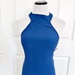 Reformation Flippa Halter Neck Midi Dress in Blue Photo 3