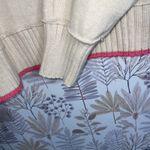 Cynthia Rowley  Active‎ Women's Sweater Medium Beige Half Zip Pullover Pink Trim Photo 5