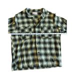 Urban Outfitters  green plaid womens button down sz small lumberjack fall Photo 4