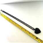 Sweet Romance black rhinestone heart pendant necklace Black Photo 4