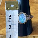 Natural Ethiopian Opal Sterling Silver Ring Size 10 Photo 6