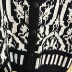 Jamie Scott Vintage 1990s Y2K Black White William Morris Pattern Cardigan Small Photo 7