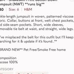 H&M snakeskin print short sleeve ankle length jumpsuit, size 6 medium Photo 15