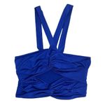 Forever 21  Women’s Cut Out Crop Top in Royal Blue Size M Photo 3