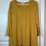 Style & Co  Mustard Orange Yellow Bell Sleeves L/S Tunic Shirt Med EUC #0600-OC Photo 1
