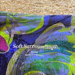 Soft Surroundings  Leggings Purple Lime Green Tropical Floral Size SMALL Photo 4