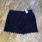 EXPRESS  lacy shorts Navy Women’s size XS NWT Feminine Neutral Classy Photo 2