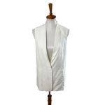 J Brand Padella Single Button Sleeveless Blazer Vest White Size Small Photo 1