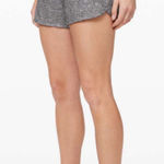Lululemon Run Times Short II 4" Heather Lux Black Grey Shorts Womens 4 Photo 0