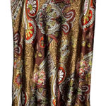 Vintage Pierre‎ Cardin Polyester Paisley Skirt Brown Size 12 Photo 0