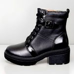 Naturalizer NEW Womens Chunky Heel Punk Grunge Whimsigoth Black Zip Boots US 6.5 M Photo 4