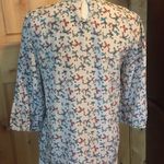 Urban Outfitters ELF SACK Beige Multi Bows Hearts Print Ruffled 3/4-Sleeve Blouse Top $70 NWT XL like M - L Photo 4