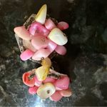 Vintage 1950's Mother of Pearl Seashell Cluster Bead Clip Photo 1