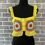 SEMS EYES NEW YORK CROCHETED TOP Cute Summer Top, Granny Square, Festival Top Yellow Size undefined Photo 0