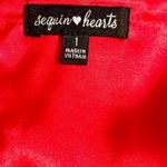 Sequin Hearts Red Mini Cocktail Dress, Size 1 Photo 2