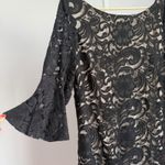 Vince Camuto Black Lace Dress Size 16 Party Cocktail Witchy Flared Sleeve Photo 1