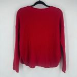 Gap Women’s Red Thermal Waffle Knit Sweater Top Size Medium Photo 2