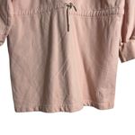 Helsa  Organic Cotton Pink Crewneck Drawstring Long Sleeve Sweatshirt Dress S Photo 6