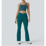 Halara NWT  Daystretch high waist cross over Flare leggings size XL yoga stretch Photo 5