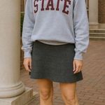 Max Studio  Gray Skater mini Skirt Dark Academia size M Photo 0