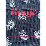 NWOT Rouje Large Black & White Cotton Graphic Logo Tote Bag Blue Photo 3