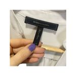 BCBGMAXAZRIA Jaklyn Draped Front Blouse in Alabaster White Size XXS Photo 3