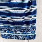 Lilly Pulitzer  Laurana Midi Off Shoulder Navy and White Striped Dress Photo 3