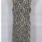 Leith Sleeveless Midi Dress Womens Medium Ivory Floral Animal Print Rayon NEW Photo 6