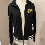 Pressbox  Black Iowa Hawkeyes Vintage Look Zip Up Long Sleeve Sweatshirt Womens L Photo 0